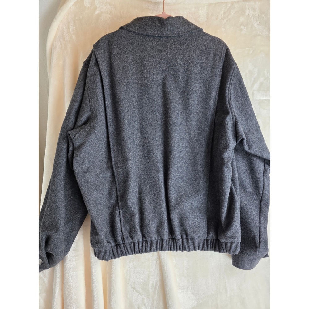 Pendleton Wool Bomber Jacket Men's Gray Plaid Lin… - image 5